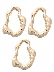 1pc Asymmetrical Metal Scarf Clip, Fashionable Multifunctional Hijab Clips - Irregular Buckle - View 10
