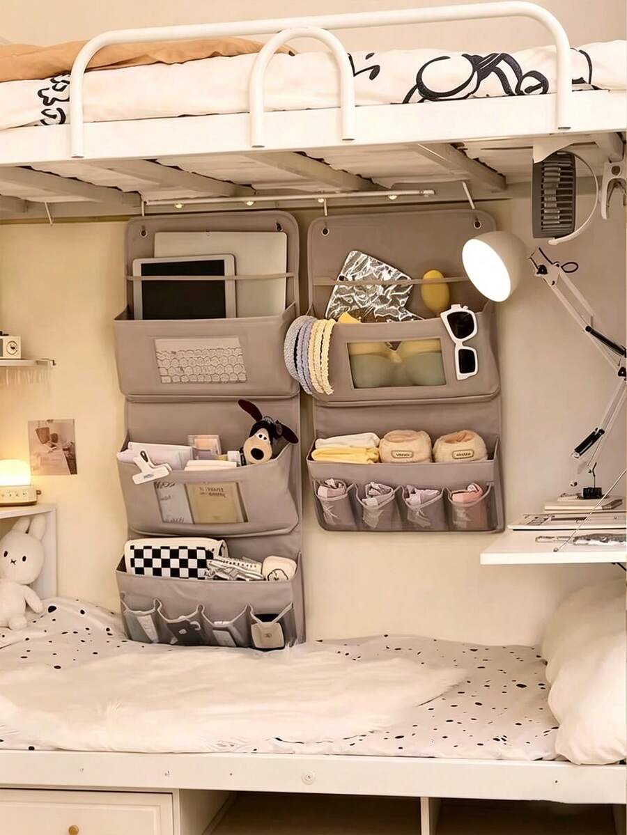 2 cái/1 cái Túi đựng đồ bằng vải đa năng. Túi treo có móc và thiết kế gấp gọn. Phù hợp để lưu trữ trong tủ quần áo, phòng khách, ký túc xá và các nơi khác. - Xem 1