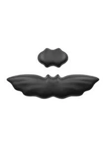 1 Set Of Bat-Shaped Pu Leather Keyboard Wrist Rest+Mouse Wrist Rest With Non-Slip Silicone Bottom Material Soft And Comfortable Skin-Friendly Hand Support Pad Can Relieve Hand Fatigue. It Is Suitable For Office Desktop Computer/Notebook Work Assistant/Desktop Decoration High-Grade Wrist Rest (Black) - View 12