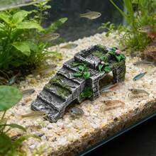 三件套，古代遗迹水族箱及爬行动物栖息地 - 多层希腊/罗马风格鱼缸装饰，带阶梯、植物和躲藏洞穴 - 树脂爬行动物城堡，适用于蜥蜴、乌龟、蜘蛛、鱼类 - 易于组装的水族造景装饰 - 适用于淡水/海水水族箱 - A - 查看 9