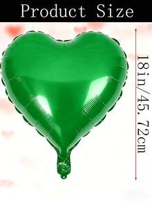 10 piezas de globos de aluminio con forma de corazón verde de 18 pulgadas, adecuados para decoración de bodas, cumpleaños, aniversarios, graduaciones, Día del Padre, fiestas hawaianas en la playa, decoración de interiores - Verde - Ver 5