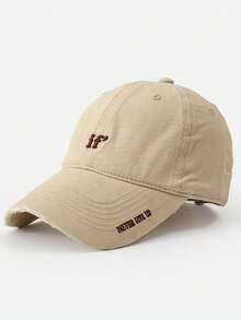1 pieza Gorra de béisbol versátil y de alta calidad para mujer, con bordado de letra lateral, protección solar de moda, estilo callejero casual y vintage, ala curva, adecuada para vacaciones, playa, ciclismo, días festivos, viajes - A - Ver 6