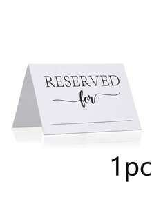 50/20/1pc White Reserved Seat Cards, Minimalist Style, Suitable For Weddings, Receptions, Restaurants And Various Parties, Also Excellent Base Cards For DIY Decor - One Size Fits All - View 8
