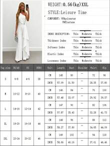 Women's Solid Color Asymmetric Collar Ruffle Hem Sleeveless Jumpsuit, Casual, Back To School, Party, Spring/Summer Black - Black - View 4