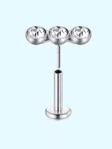 1 chiếc khuyên tai sụn 16G 20G, khuyên tai vành tai, trang sức xỏ lỗ tai bằng thép không gỉ 316L, khuyên tai sụn không ren, khuyên tai dạng phẳng có chốt đẩy, trang sức xỏ lỗ tai cho nữ, khuyên tai thời trang hình trái tim/bướm/sao/trăng/phẳng/hình cầu/hoa, đính đá CZ nhiều màu. - Nhiều màu - Xem 91