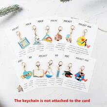 Bộ 12 móc khóa học sinh, quà tặng tốt nghiệp cuối năm cho học sinh nam nữ, quà tặng dự tiệc trường học (hình sách, hợp kim kẽm) - Nhiều màu - Xem 3