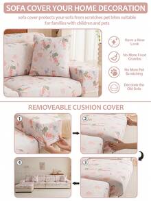 1pc Ice Silk Sofa Cover, Universal Anti-Slip Sofa Slipcover, Elastic Cooling Sofa Protector - Sweet Puff - View 6