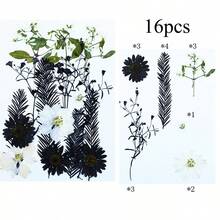 人造花葉套組，黑白水墨風，適用於樹脂藝術、美甲裝飾、蠟燭、珠寶、書籤、剪貼簿、手機殼、照片樹脂相框裝飾、婚禮賀卡、環氧樹脂、信封、蠟燭與手工皂製作 - A - 查看 9