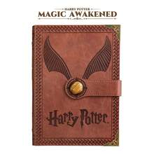 Harry Potter 哈利波特笔记本，复古金色飞贼压纹硬面日记本，金属包角，学校文具计划本，复古便携办公日记本，可用于写日记、素描，是爱书人士、影迷的理想之选，也是生日、返校礼物的完美选择。 - 彩色 - 查看 13