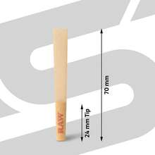 RAW Mini Dogwalker Pre Rolled Cones 70_24 Single Size - 20 Pack - Slow Burning Mini Pre Rolled Cones - Rolling Papers Cones - Shorter Than 1 1_4 - Mini Special Edition - 白色 - 查看 2