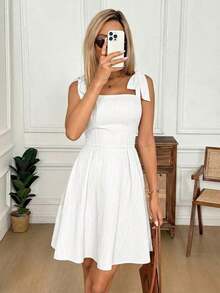 Women Midi Dresses - 白色的 - 查看 3