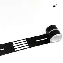 Cinta adhesiva decorativa tipo vía de tráfico, cinta adhesiva decorativa tipo vía férrea y carretera, set de cintas adhesivas decorativas para manualidades - Conjuntos - Ver 13