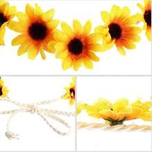 Fresh And Sweet Style - Artificial Flowers - White Daisy Headband, Sunflower Headband. Suitable For Outdoor Weddings, Bridesmaid Looks, Lawn Parties, Unique Outfits, Valentine's Day Decor - Multicolor - View 5