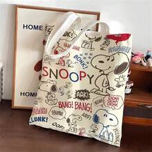 Túi đựng tài liệu có khóa kéo Snoopy BANG, túi vải canvas thời trang chất lượng cao dành cho học sinh. - Xem 2