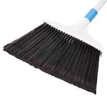Heavy-Duty Floor Cleaning Broom For Driveways And Sidewalks, Polypropylene Bristles, Blue And White, Stiff Bristles And Sturdy 3-Piece Handle For Indoor Outdoor Use - Blue and White - 查看 2