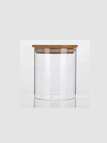 Glass Food Storage Jars With Bamboo Lids - Airtight Transparent Canisters For Grains, Snacks, Coffee Beans, Candies And Spices - Multipurpose Kitchen Storage Glass Jars - Clear - View 11
