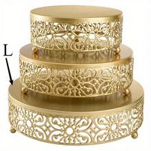 1pc Round Metal Cake Stand, Gold Tray, Suitable For Wedding, Birthday, Party Dessert Display, Also Suitable As Gift For Thanksgiving, Halloween, Christmas - Multicolor - View 13