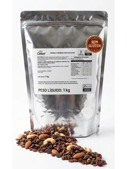  Granola Premium Sem Adição de Açucar com Chocolate Oner - 1 Kg