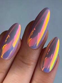 Aurora Magic Mirror Powder Nail Glitter Pigment Dust Effect For Nail Art Decor Manicure Design - Apricot - View 5