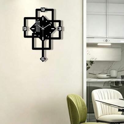 Reloj de pared silencioso sin tictac, con esfera de superficie espejada para decoración del hogar, adorno y regalo multiusos para comedor, entrada, cocina, sala de estar, dormitorio, estudio, patio, pasillo, sin batería