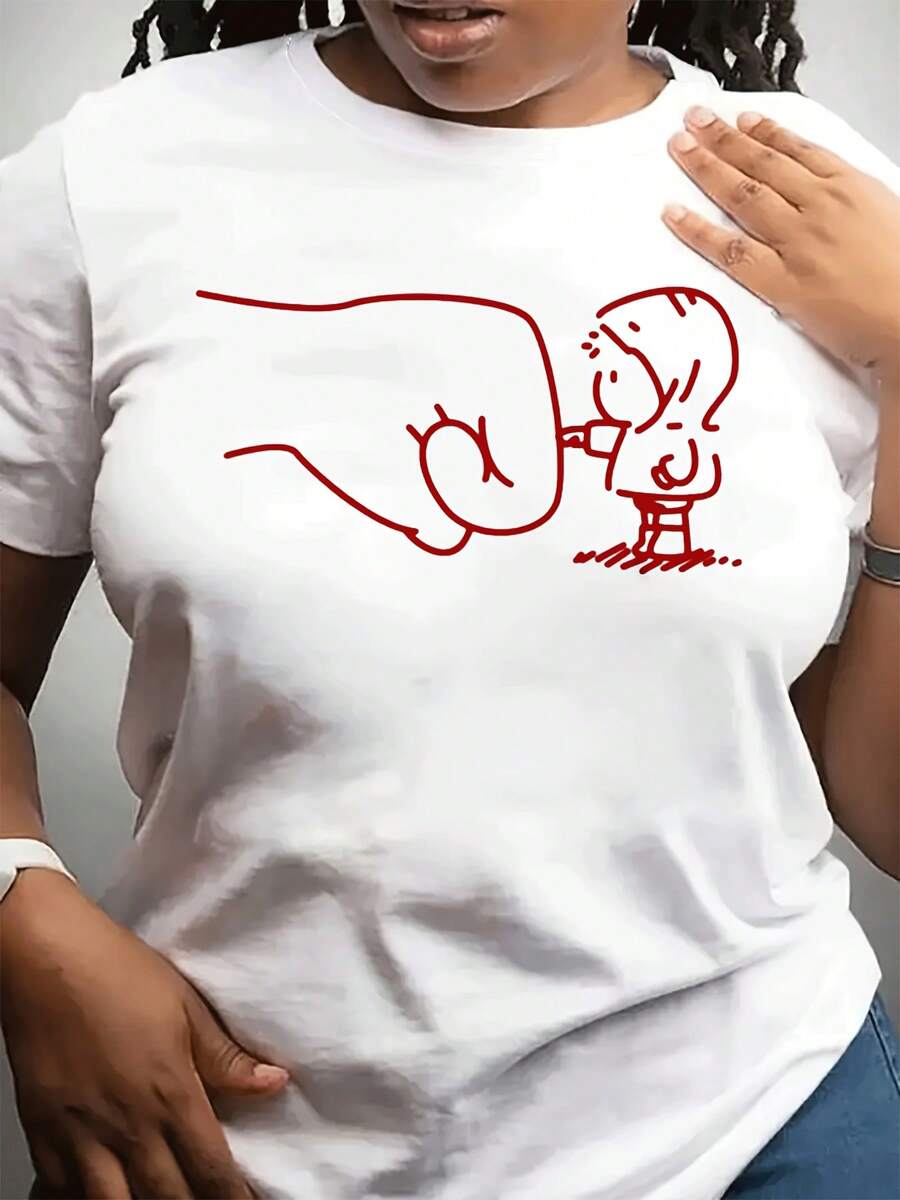 Camiseta casual de moda cuello redondo de la mujer del día de la madre | Sved corto, tejido estirable ligero, diseño de padre de patrón geométrico, yo para el uso diario y esporas, regalo perfecto para amigos y familia