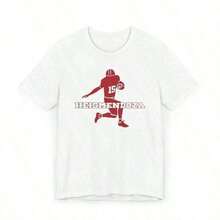 Mens Clothes;Summer TopsIndiana Football Unisex Jersey T-Shirt, Heisman Fan Shirt, HEISMENDOZA Tee, College Football Apparel, Sports Giftsummer OutfitsSoft Basic Tee QBBG - Trắng 5 - Xem 1
