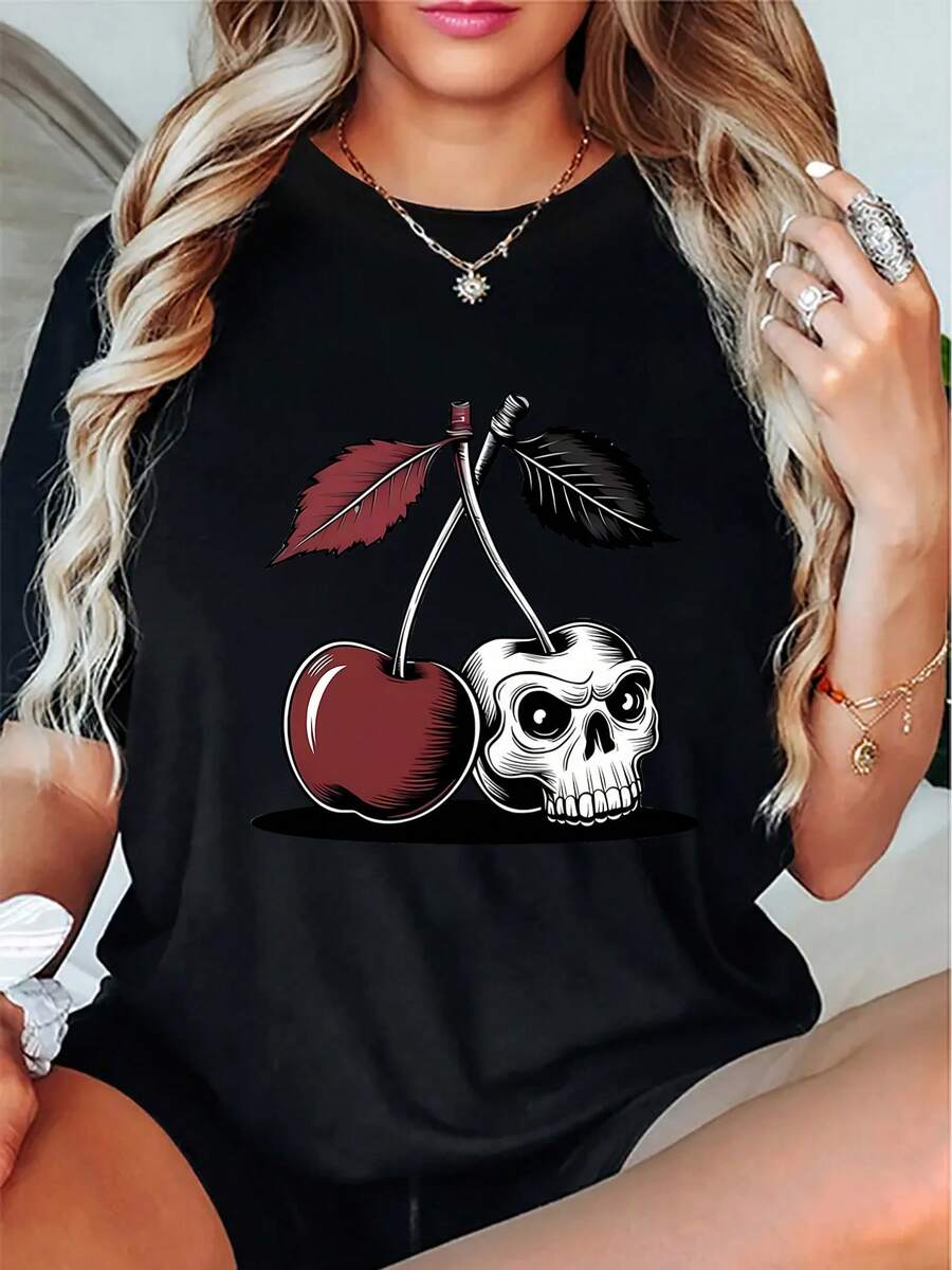 Plus Size T-Shirts - Black - View 1