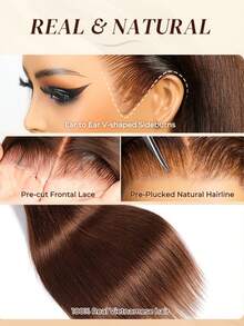 ARABELLA Tóc giả ren không keo 13x6 Max, kiểu Balayage Highlight, sóng bồng bềnh, có dây rút, 100% tóc thật, mật độ 180%, dài 18-30 inch, có thể chia ngôi tự do, đã cắt sẵn, tỉa sẵn đường chân tóc tự nhiên, thân thiện với người mới bắt đầu và phụ nữ. - Nhiều màu - Xem 9