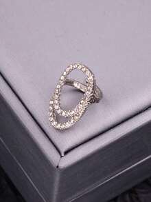 Minimalist Chic Finger Nail Ring, New Rhinestone Cross Design Nail Jewelry For Women, Suitable For Party, Banquet, Vacation Wear, Gift - Multicolor - View 9