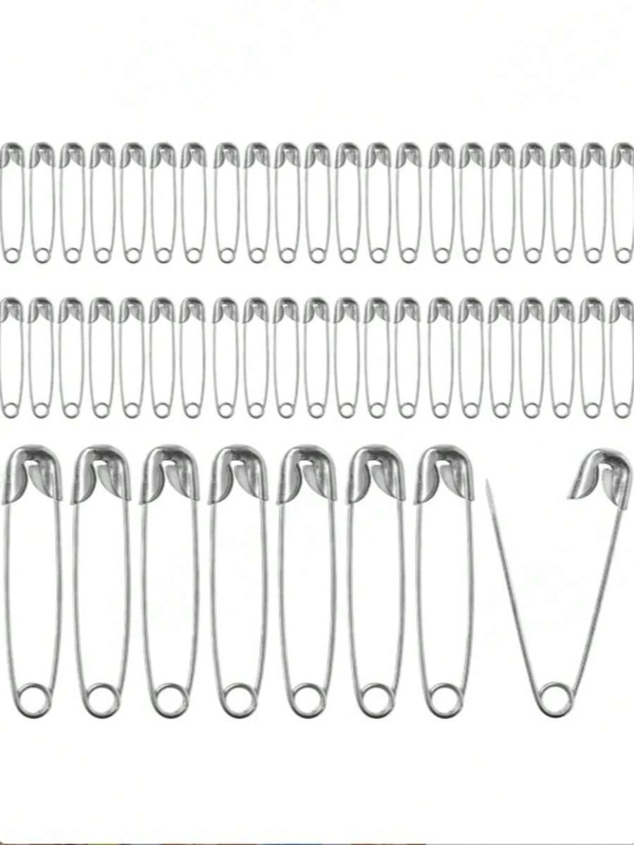 55mm Large Steel Safety Pins, Suitable For DIY Jewelry Making, Crafts, Clothespins, Brooches, Fasteners - Standard - View 1
