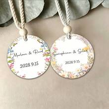 Stom Gift Tags, Personalized Wedding Labels, Customizable Wedding Guest Party Favor Gift Tags, Party Favors / Bride's Gift Event Decorations, Custom Hang Tags, Gift Tags, Decorative Gift Tags, Lace Tags - Round Tag - View 8
