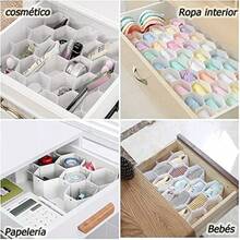 Organizadores de Cajones de Panal De AbejaUnderwear Organizer Drawer 2 Organizadores De Ropa De Armario Organizadores CajóN Divisores Para Ropa Interior Calcetines Brassieres Lazos Bufandas LenceríA - blancox2 - Ver 7