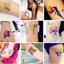 Large Glitter Tattoo Kit With Reusable Stencils – Temporary Body Art Set, Shimmer Tattoo Makeup Kit With Multiple Designs For Parties, Festivals, Dress-Up & DIY Body Decoration - Multicolor - View 3