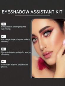 Eye Makeup Assistant - 2 Dedicated Eyeshadow Brushes, Eyeshadow Tools, Quick Makeup Templates, Eyeshadow Stencils, Suitable For Beginner Women, Easily Create Professional Results, Apply Makeup Anytime, Anywhere. - Multicolor - View 3
