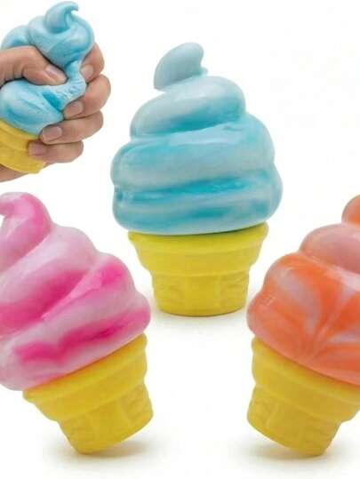 1 pieza Squishy de helado de color aleatorio con tonos suaves, piel ultrafina y textura suave. Se puede usar como pelota de estrés para apretar y juguete sensorial táctil. Adecuado para colocar en escritorios de oficina y es un gran regalo de alivio del estrés. Ideal para regalos de vacaciones, regalos divertidos y lindos, regalos de cumpleaños, regalos de Pascua, regalos de Halloween, regalos de Navidad, recuerdos de fiestas, Squishies, juguetes Squishy, juguetes de estrés Squishy, Squishy de empanadilla