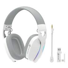 L90 超轻 RGB 无线游戏耳机，带插入式麦克风，支持蓝牙 5.3 和 2.4G 无线/有线连接，7.1 环绕立体声，适用于 Xbox One 系列、PS4、PS5 和 PC。 - 查看 11
