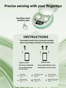 New Style True Wireless In-Ear Macaron Musics Earbuds Sleeping Headset Couples Video Earplug Mini Bluetooth 6.0 Earpods HIFI Dolby Bass Stereo HD Calling Earphones For Android For Cellphone Music Headphone For Halloween's Day Gift - View 9