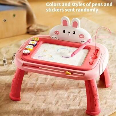 Kids Magnetic Drawing Board Toy, Learning & Practicing Letters & Painting, Colorful Reusable Doodle Pad, Suitable For Boys And Girls Easter Party Gifts (Accessory Color Random)