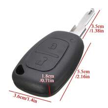 1pc 2 Button Remote Car Key Shell Cover Fob Case For Vauxhall For Opel Vivaro F For Renault Movano Trafic For Renault Kangoo Blank - A - View 3