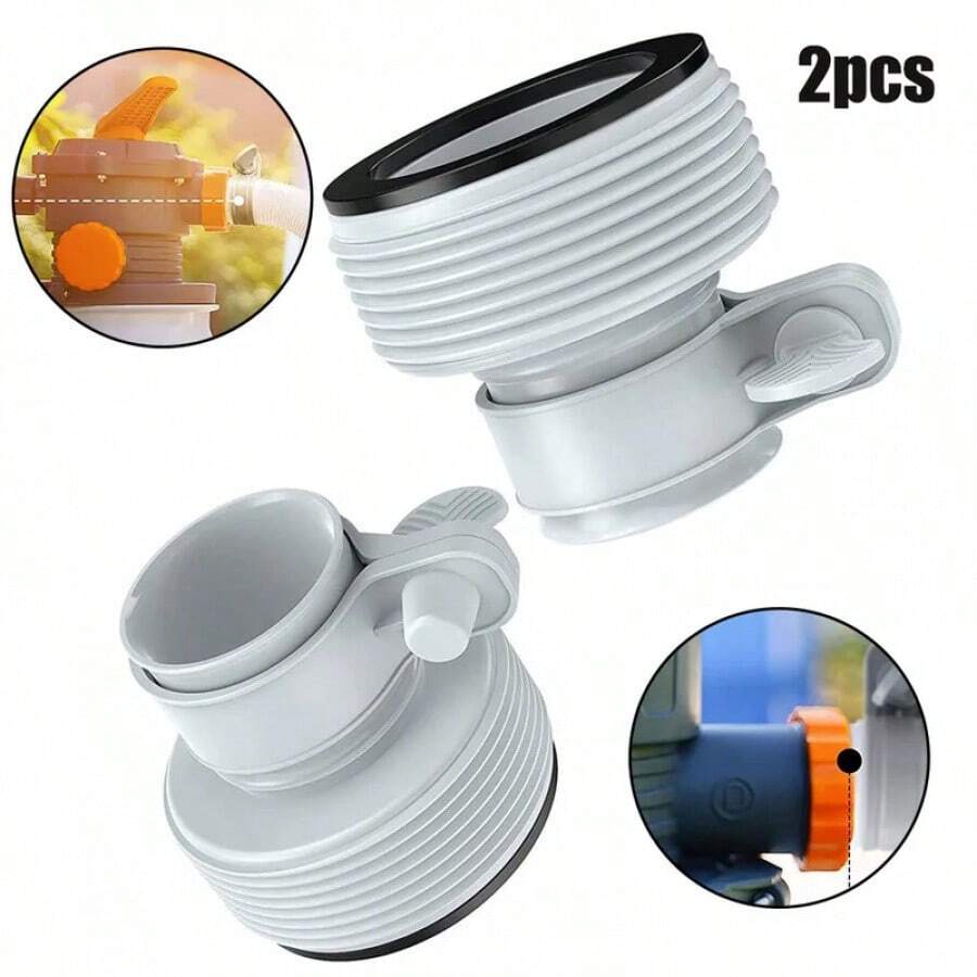 Intex 29061E B型 Intex泳池夹式适配器转换器,Intex软管适配器,1.25英寸转1.5英寸泳池泵配件 - 2PCS - 查看 1