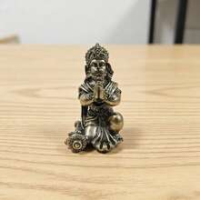青銅色哈奴曼神像小雕像，樹脂材質，居家裝飾，客廳辦公室裝飾，桌面擺件，汽車裝飾 - 青銅猴神 - 查看 1