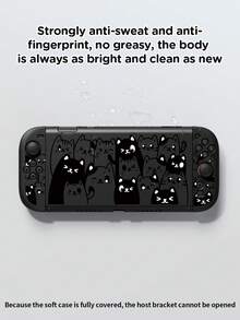 Accesorios para consola de juegos Switch2(2025), 1 pieza adecuada para Switch2/Switch OLED/Switch NS, Funda protectora con diseño minimalista de gato para la versión extendida de la batería de Switch, Cubierta resistente a los arañazos, Incluye tapa para joystick, Mejor regalo para jugadores de Switch - Multicolor - Ver 3