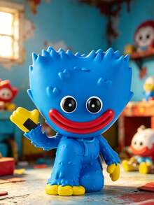 1个 Poppy Playtime 官方授权 Huggy Wuggy 存钱罐，可爱蓝色怪兽 PVC 材质，可收藏，是存放硬币的理想房间装饰和 Poppy Playtime 粉丝的礼物。 - 彩色 - 查看 1
