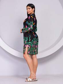 Printed  Long-Sleeved Shirt - 黑色 - 查看 4