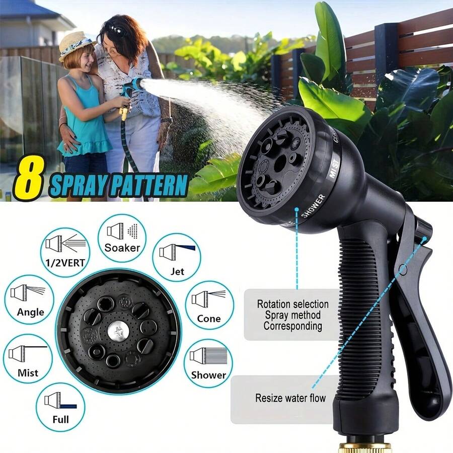 Bộ vòi phun nước đa năng có thể thu gọn được nâng cấp, súng phun áp lực cao có thể điều chỉnh, tất cả trong một để vệ sinh nhà bếp, sân vườn, xe hơi, điều khiển lưu lượng nước dễ dàng, rửa nhẹ nhàng trái cây/rau củ/bát đĩa, áp lực mạnh mẽ để rửa sạch bụi bẩn và mảnh vụn, giúp việc nhà trở nên hiệu quả và rảnh tay hơn. - Sản phẩm mới bán chạy nhất - Xem 1