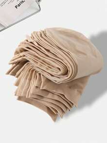 1/5/10/20/30 Pairs Women's Ultra-Thin Breathable Nylon Short Socks, Black And Nude Casual Design, Perfect For Spring And Summer - Beige - View 2
