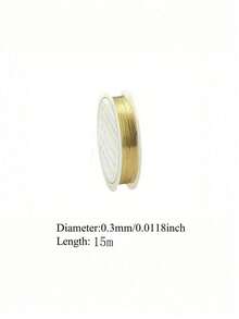 High Quality Stainless Steel Jewelry Wire, Non-Fading, Rust-Proof, Color-Fast, Durable, Suitable For Bracelet, Necklace DIY, Non-Fading Beading String, Jewelry Cord, Handmade Weaving Wire, Gold And Silver Metal Wire - Multicolor - View 10