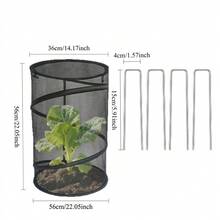 1个可折叠黑色网状花园隧道 - 防鸟防虫，果蔬防紫外线遮阳，适用于后院、农场和温室，耐用塑料材质，园艺网，植物保护网，园艺用品 - A - 查看 12
