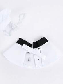 YOKLUN 2pcs/Set Pet Chef Outfit, Suitable For Various Occasions, Cute & Stylish Pet Clothing For All Seasons (For Dogs & Cats) - White - View 9