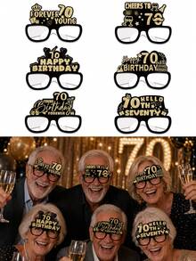 3pcs/2pcs/1pc-21st Birthday Glasses, 18th Birthday Glasses. Cool Birthday Party Glasses - Black & Gold Fun Glasses, Birthday Decoration Glasses, Suitable For Birthday Party Photo Props, Birthday Host Costume, Birthday Party, Birthday Party Decorations, Also Can Be Used As Photo Props. Birthday Hat, Vintage Birthday Party Costume Accessories, Suitable For 18, 21, 30, 40, 50, 60, 70th Birthday Party Atmosphere Decoration, - Multicolor - View 10